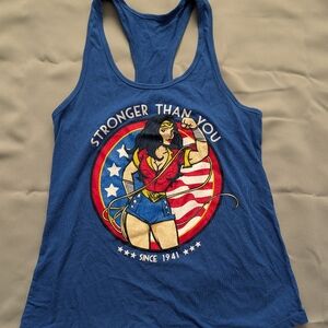 Women's Blue Graphic Tank Top